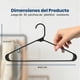 thumbnail image 2 of Ganchos de Plastico Premium SereneLife, Antideslizantes, Ahorradores de Espacio, Duraderos y Resistentes, para Camisas, Suéteres, Sudaderas, Abrigos, Pantalones y Vestidos, Negro, Pack 20, 2 of 6
