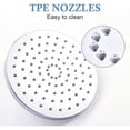 thumbnail image 3 of Anti-Limescale Shower Head, Stainless Steel Shower Head, Rain Shower Head, Water Saving and High Pressure Fixed Shower Head for Bathroom, Silver, 3 of 5
