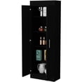 thumbnail image 4 of Black Wood 5 - Shelf Storage Cabinet for Kitchen to Optimize Storage Space, 4 of 4