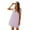Purple, variant on Summer Dresses for Women V Neck Short Sleeve Casual Beach Dress Flowy Ruffle Hem Mini Summer Dresses