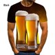 thumbnail image 3 of Nueva camiseta de moda con estampado de cerveza en 3D, camiseta informal de verano de manga corta para hombres y mujeres, 3 of 5