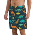 thumbnail image 2 of Naloa Colorful Dinosaur Men's Beach Shorts, Surfing shorts, Swim trunks, Quick Dry Swim Trunks for Surfing Beach Fun - Large, 2 of 9