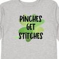 thumbnail image 4 of Inktastic St. Patrick's Day Pinches Get Stitches Shamrocks Boys or Girls Long Sleeve Toddler T-Shirt, 4 of 5