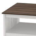 thumbnail image 6 of DEXTRUS Farmhouse Square Coffee Table, Rustic Center Table for Living Room, White & Brown, 6 of 8
