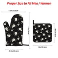 thumbnail image 2 of Pofeuu Rose Flowers Print Oven Mitts and Pot Holders 4 pcs Set,High Heat Resistant 500 Degree Extra Thicken Long Kitchen Cotton Oven Glove for Cooking, 2 of 6