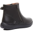 thumbnail image 3 of Strive Bamford Women's Leather Twin Zip Up Pull On Ankle Boot In Black Size 5.5/6, 3 of 6