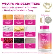 Pink Stork Essential Prenatal Vitamins, B12 with Folate, Soy Free, Methylated Nutrients, 180 Capsules
