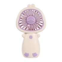 Qocolhg Mini Portable Fan, Small and Powerful, Cute Duck 3 Speed Personal Handheld Fan, Lightweight USB Rechargeable Fan for Makeup Stylish Girl Women Travel Indoor Outdoor, Purple, Clearance