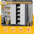 thumbnail image 6 of SOLAURA 72"H Metal Garage Storage Cabinet with Locking Doors and Adjustable Shelves for Home, Office(Gray White), 6 of 8