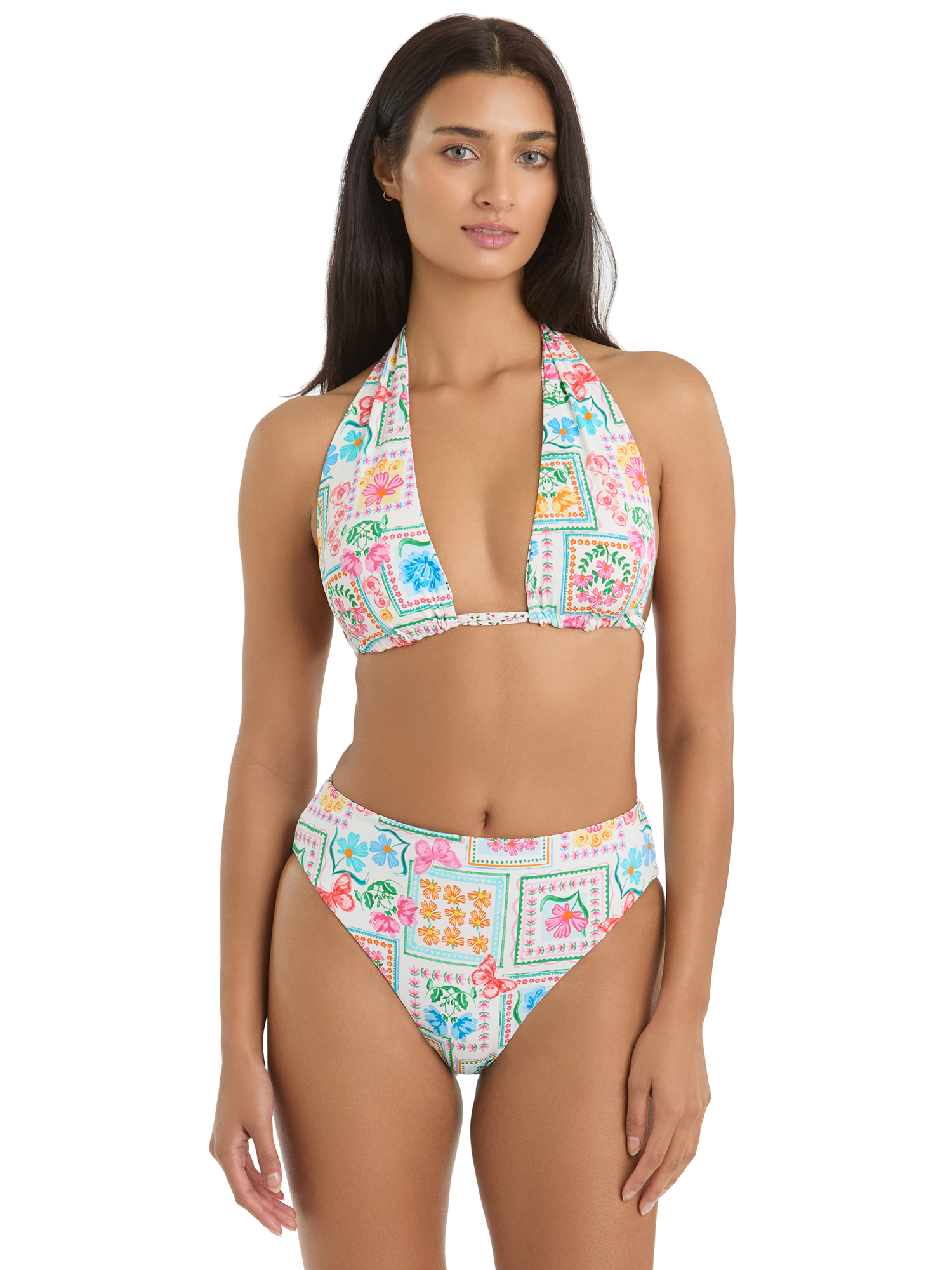 Jessica Simpson Women's Reversible High Waisted Bikini Bottoms, Sizes XS-2XL