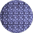 thumbnail image 1 of Ahgly Company Indoor Round Abstract Blue Modern Area Rugs, 4' Round, 1 of 4