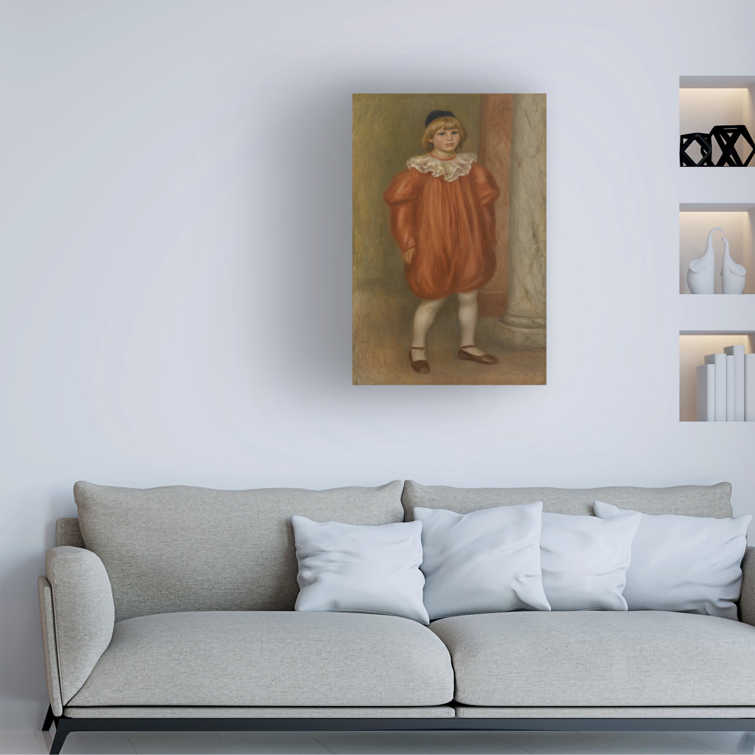 Renoir 'Claude Renoir In Clown Costume' Canvas Art