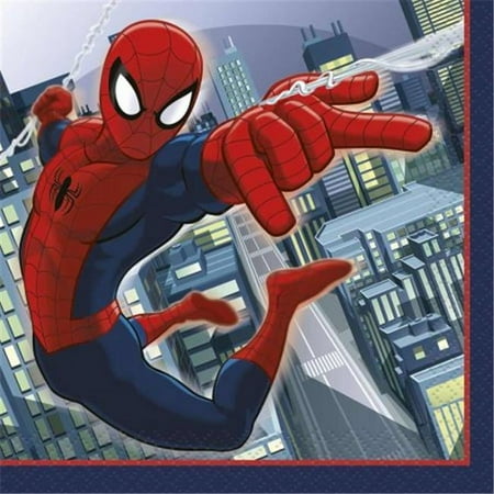 Spider-Man 30347400 Beverage Napkins, Pack of 16