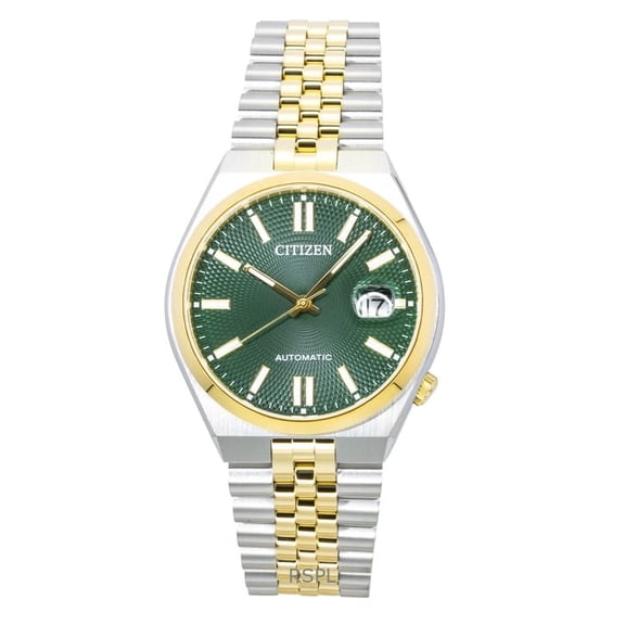 Citizen Tsuyosa 60 Two Tone Stainless Steel Green Dial Automatic NK0024-54X Men's Watch