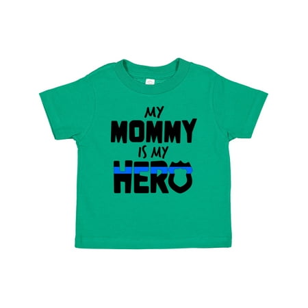 

Inktastic My Mommy is My Hero Police Officer Family Gift Baby Boy or Baby Girl T-Shirt