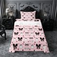 thumbnail image 2 of Erosebridal Spooky Bows Twin Sheets 3pcs,Cute Halloween Bedding,Pink,1 Flat Sheet, 1 Fitted Sheet and 1 Pillowcase, 2 of 6