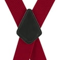 thumbnail image 3 of Buyless Fashion Textured Suspenders for Men - 48" Adjustable Straps 1 1/4" - X Back with Metal Clips, 3 of 7