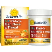 Renew Life Kids Probiotic Ear, Nose & Throat, 10 Billion CFU, 30 tablets