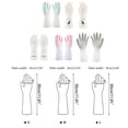 thumbnail image 2 of lanema 3 Pairs 30cm Reusable Dishwashing Cleaning Gloves Household Gradient Color Housework Durable Waterproof Kitchen Rubber Mittens, 2 of 17