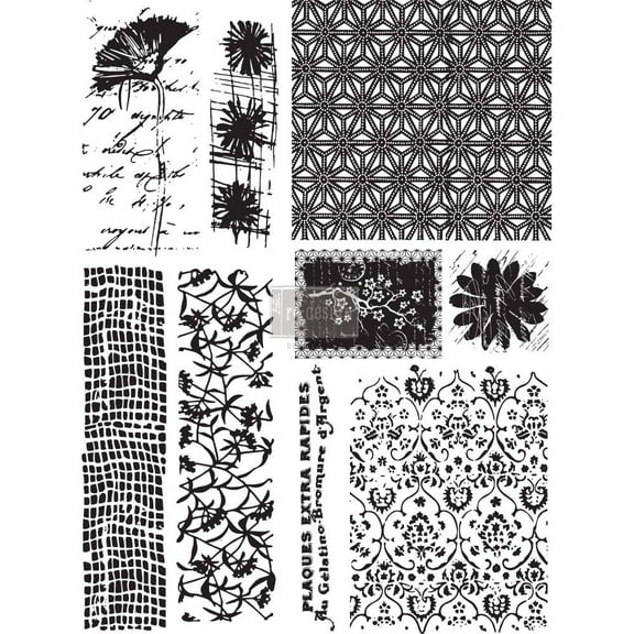 Redesign with Prima 24 Redesign Adhesive Transfer - Moroccan Dreams - 17x23 sheet size / rub-ons UPC 655350637293