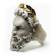 thumbnail image 3 of Qarigey Anillo de diseño de cabeza de anciano, anillos de escultura de aleación de concha clásica, joyería de mano Universal para boda, aro de fiesta Ropa, zapatos y accesorios Miscelánea tipo 10, 3 of 6