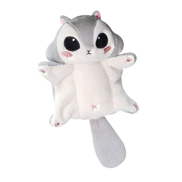 Llavero De Ardilla Voladora Salvador Peluche Realista Gris