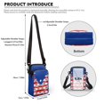 thumbnail image 6 of HELLHERO Zipper Women Crossbody Bag Unisex Butterfly Rose Pattern Polyester Daily Commute or Casual Outings 4.33x1.97x7.09 Double Zipper, 6 of 7