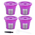 thumbnail image 2 of Coffee  Cup, Durable Safe Purple Reusable Coffee Filter Refillable Coffee Accessory PP+Stainless Steel Easy To Use With Brush Spoon For Home Kitchen, 2 of 8