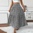 thumbnail image 5 of GXIPO Womens 2025 Maxi Skirt Casual Flowy Elastic High Waist Long Skirts with Pockets Summer Beach Cover Up Black M, 5 of 8