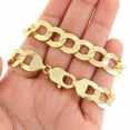 thumbnail image 4 of Nuragold 10k Real Yellow Gold Solid Cuban Curb Link 12.5mm Chain Bracelet (7.5"-9") Italian Jewelry for Men, 4 of 9