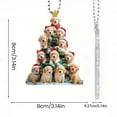 thumbnail image 6 of Dserfhy Christmas Acrylic Dog Hanging Decoration Holiday Party Winter Xmas Tree 2D Flat Acrylic Puppy Hanging Ornament Dog Lovers Gift, 6 of 8