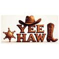 thumbnail image 2 of LUUFILx Western Cowboy Theme Backdrop Vintage Rustic Boot Hat Badge Party Decoration Photography Prop Banner for Birthday Western Party Supplies Celebration, 2 of 7