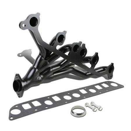 For 1991 to 1999 Jeep Wrangler Cherokee Stainless Steel Exhaust Header Kit (Black painted) 92 93 94 95 96 97