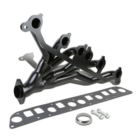 For 91-99 Jeep Wrangler Cherokee Stainless Steel Exhaust Header Kit (Black Ceramic Coated) 92 93 94 95 96 97