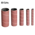 thumbnail image 2 of 5Pc Sanding Drum Sleeves Sanding Paper Drum Polishing Tools 80/150/240 Grit 80Mesh, 2 of 6