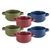 Pfaltzgraff® 26-Ounce Double Handle Set of 6 Stoneware Bowls in Assorted Colors
