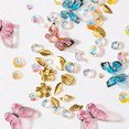 thumbnail image 3 of Abalorio de mariposa 3D para uñas, mariposa de resina 3D, decoración de uñas de formas mixtas con diamantes de imitación AB para diseño de uñas DIY, 3 of 5