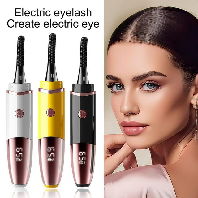 Electric Heated Eyelash Curler LED Display 4 Temperature Modes USB Rechargeable Quick Heating Portable Travel Women Eye Lashes Clip Curling Tools
