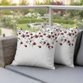 thumbnail image 4 of Weeping Rose Pillow Covers 2 Pack Spring Flowers Pillowcase Waterproof Outdoor Throw Pillow Cover for Patio Garden Square Cushion 18”x18”, 4 of 9