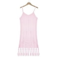 thumbnail image 6 of Besolor Women's Swimsuit Crochet Cover Up V Neck Knit Hollow out Bathing Suit Swimwear Sleeveless Tassel Beach Dress, 6 of 7