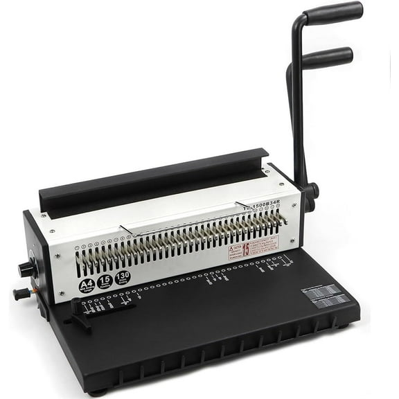 Calendars Binding Machine, 34 Holes 2 Coil Punching Machine, 3:1 Spiral Manual Hole Punch For Contracts, Tenders, Documents