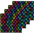thumbnail image 2 of Dragon Scales Washcloth 12x12in Set, 4 Pack Absorbent Cotton Towel Square Kitchen Dishes Towels, Soft Cleaning Face Hand Towel Fast Drying, 2 of 7