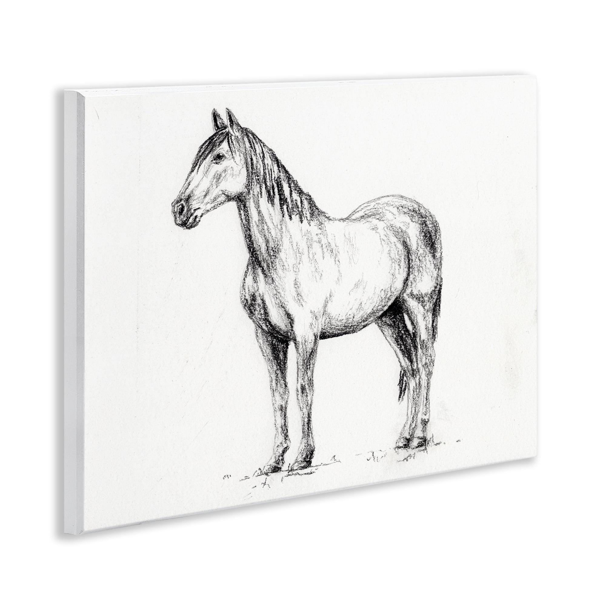 Stupell Industries Horse In Charcoal Wall Plaque Art, design by Leah Noel Art