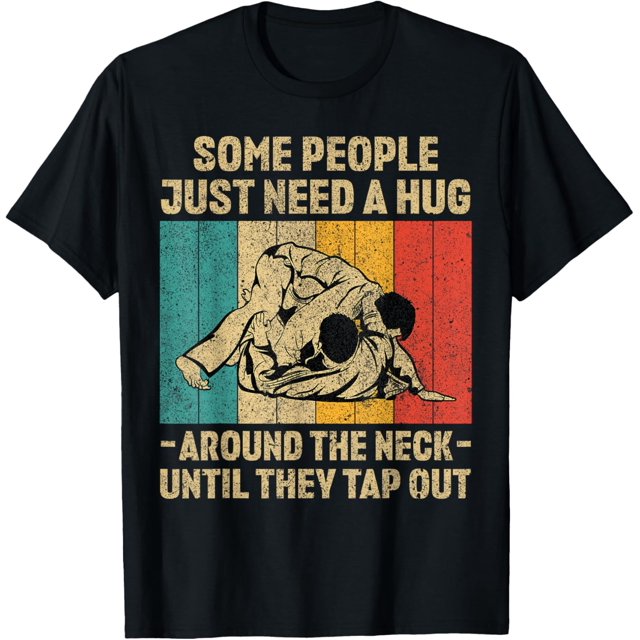 Some People Just Need A Hug Vintage BJJ Brazilian Jiu Jitsu Camiseta para hombre