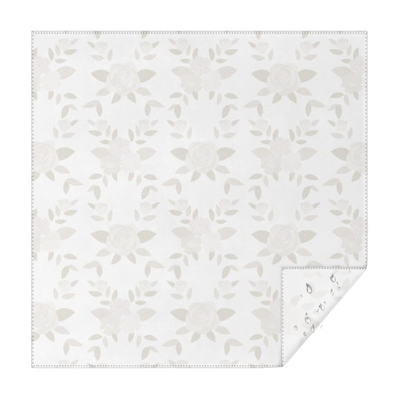 Floral Square Tablecloth 42x42in(107x107cm) – Waterproof Polyester Printed Table Cover, Wrinkle Resistant & Washable for Kitchen Dining Picnic Party Decor, Thanksgiving,Christmas, Spring,Flower