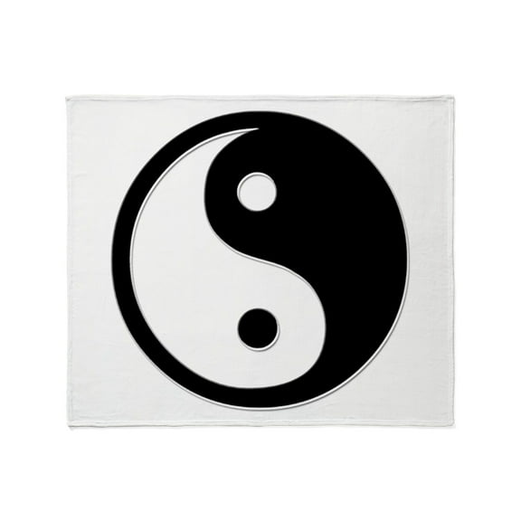 CafePress - Black Yin Yang Throw Blanket - Soft Fleece Throw Blanket, 50"x60" for All Ages