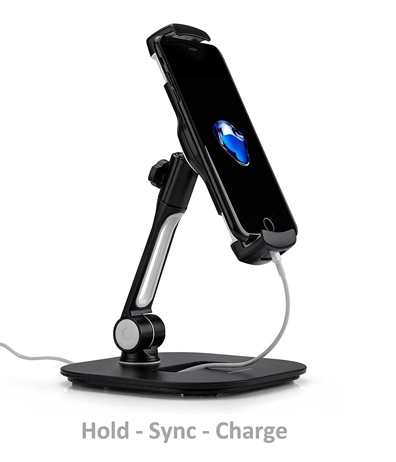 YSNBM Mobile Phone Holder Phone Bracket Desktop Tablet Bedside Mobile Phone Holder Lazy Phone Stand Adjustment Silver Mobile Phone Stand