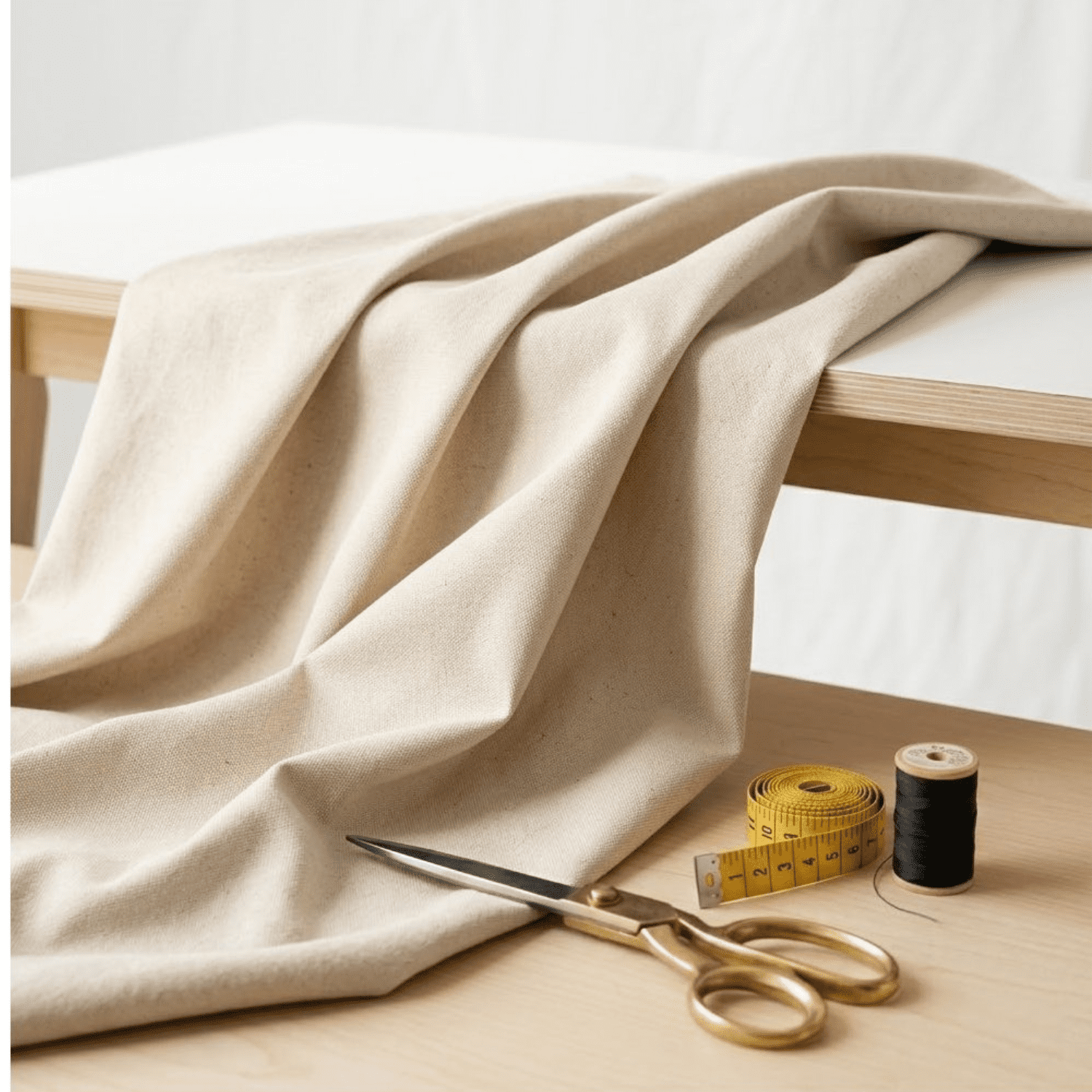 Sedona Designz 60" Wide Cotton Duck Canvas Fabric - Heavy Weight 10oz Durable 100% Cotton (Natural, 2 Yards)