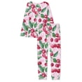 thumbnail image 5 of SCRAWLGOD Cherry Women's Pajamas Long Sleeve Pjs for Women Lounge Set Fall Clothing Crewneck Women Nightwear Pajama Sets Size XL Elastic 2 Pj Sets for Woman, 5 of 6