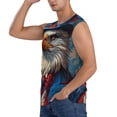thumbnail image 3 of Lsque Surreal Bald Eagle Gentleman Print Men's Cotton Blend Sleeveless Muscle Shirts (S-3XL)- Moisture Wicking, Odor Protection, UPF 30+,Medium, 3 of 8